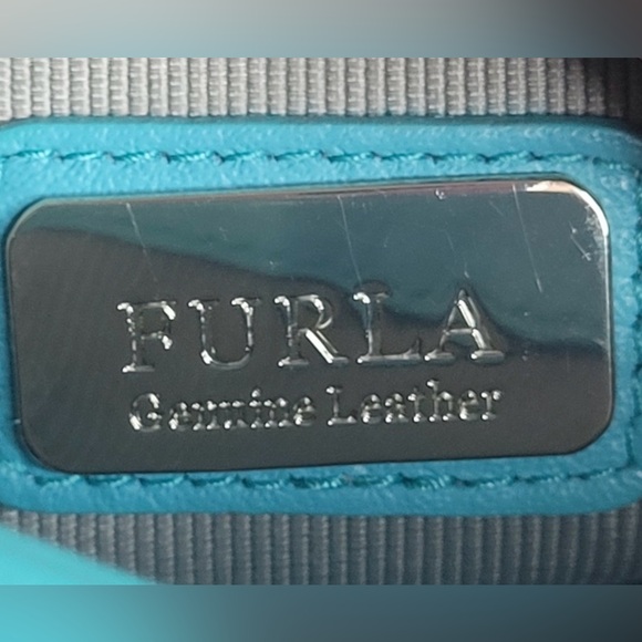 Furla Metropolis Teal Leather Mini  Crossbody Bag - Picture 14 of 15